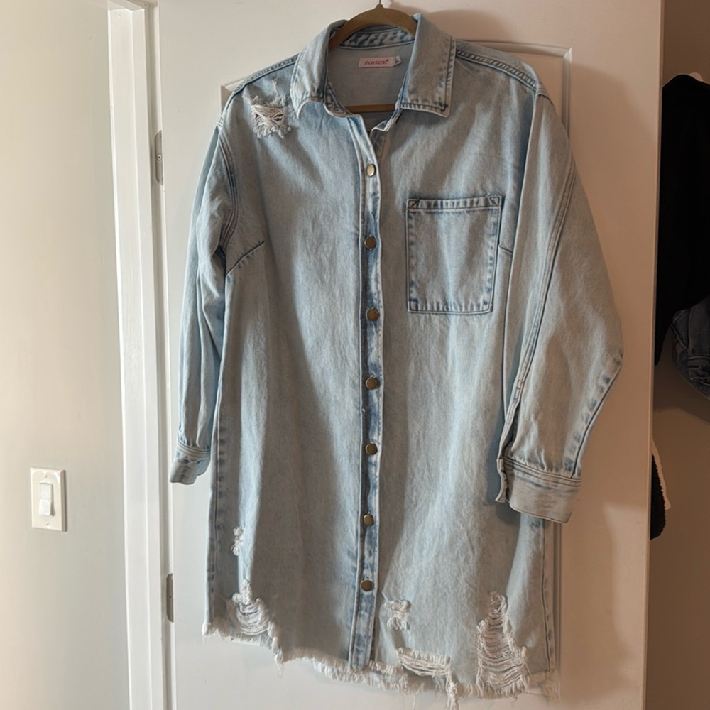 Jean Shirt Dress NWT